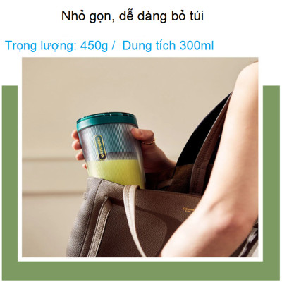 Máy xay sinh tố cầm tay Morphy Richards MR9800 Công suất: 50W/1A ~ 7,4V Dung Lượng pin: 1400mAh - Hàng chính hãng