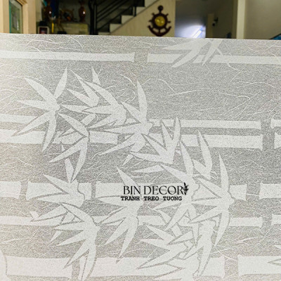 Decal dán kính trúc trắng mờ trang trí decor phòng khách văn phòng có sẵn keo