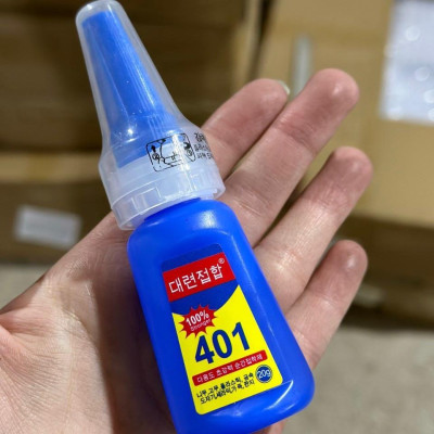 Keo 401 Gắn Móng Phiên Bản Mới Chắc Hơn 200% Chai Màu Trắng Dung Tích 15ml, Bền Bỉ 10s, gel đính đá Dán Móng Giả | Nail Phương Miu