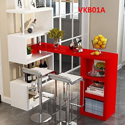 Quầy bar mini kết hợp tủ rượu VKB01A ( không kèm ghế) - Nội thất lắp ráp Viendong Adv