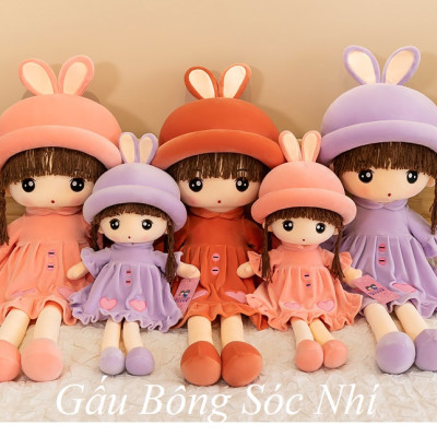 Gấu bông Búp Bê Váy Nhung Tim Hàng Cao Cấp Quà Tặng Dễ Thương Cho Bé