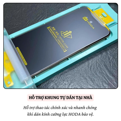Kính cường lực viền siêu mỏng hiệu Hoda Curved 3D cho iPhone 16 Pro Max iP 15 Pro Max 16 Plus 15 Plus -Không lẹm viền, Phủ Nano, vát cạnh 3D, độ cứng 9H - Hàng nhập khẩu