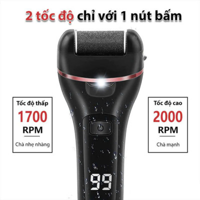 Máy Chà Gót Chân, Mài Gót Chân, Tẩy Da Chết Cao Cấp - Có Tích Điện, Tặng Kèm 3 Đầu Mài Thạch Anh 2 Chế Độ Mịn Da Quà Tặng Phụ Kiện 10 Món Cho Tiệm Nail Cá Nhân Nam Nữ Tại Nhà Văn Phòng - Giao Màu Ngẫu Nhiên
