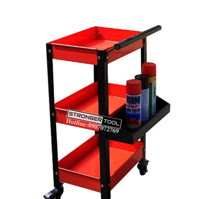 XE ĐẨY 3 NGĂN ĐA NĂNG VÀNG CÓ KHAY PHỤ