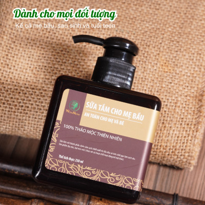 Sữa tắm hữu cơ cho mẹ bầu, dưỡng da body trắng mịn Wonmom 250ml