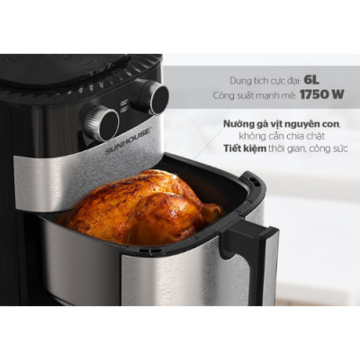  Nồi chiên không dầu Sunhouse 6 lít SHD4026- Hàng chính hãng