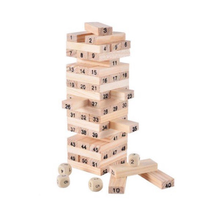 Bộ Đồ Chơi Rút Gỗ Thông Minh Cao Cấp Chính Hãng MINIIN - 2 Cỡ (Lớn và Nhỏ)- 54 Thanh Rút Kèm 4 Con Súc Sắc Rèn Luyện Trí Tuệ Cho Bé 