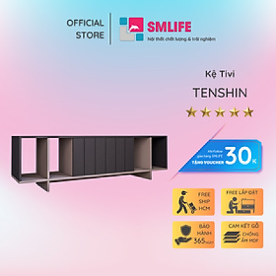 Kệ gỗ tivi đẹp tiện dụng cho phòng ngủ SMLIFE Tenshin