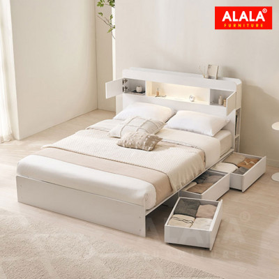Giường ngủ ALALA1217 + 3 hộc kéo / Miễn phí vận chuyển và lắp đặt/ Đổi trả 30 ngày/ Sản phẩm được bảo hành 5 năm từ thương hiệu ALALA/ Chịu lực 700kg