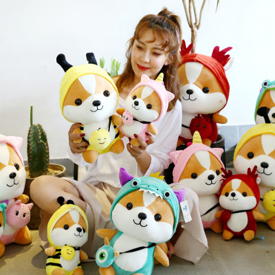 Gấu bông chó Shiba cosplay hình thú các loại siêu dễ thương cute (23cm--->50cm)  hàng xịn cao cấp an toàn cho người sử dụng