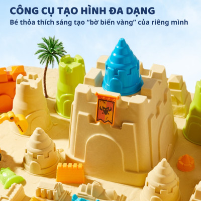 Cát động lực cho bé Mideer an toàn kèm khuôn dụng cụ, cát trọng lực dẻo tạo hình Magic Sand Play