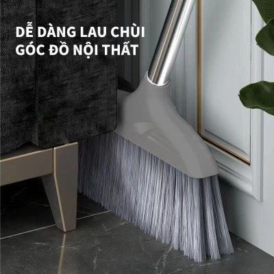 Chổi Quét Nhà Gấp Gọn Thông Minh Kèm Hót Rác Cán Dài 2 Trong 1 Đa Năng. Xoay 180 Độ Quét Sạch Mọi Ngóc Ngách Trong Nhà