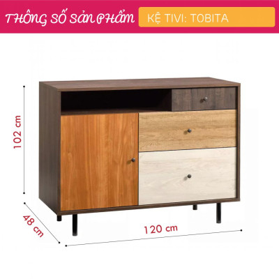 Kệ TV phòng ngủ kiểu dáng nhỏ gọn SMLIFE Tobita