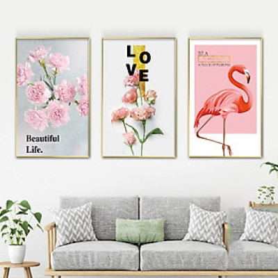 Tranh treo tường, tranh trang trí PP_ NT624 bộ 3 tấm ghép