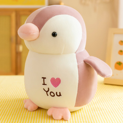 Gấu Bông Chim Cánh Cụt I Love You Siêu Dễ Thương Mềm Mịn Cho Bé Yêu (25cm--->35cm) Vải Miniso 4 Chiều Co Giãn Êm Ái, Hàng Cao Cấp An Toàn Cho Trẻ Nhỏ
