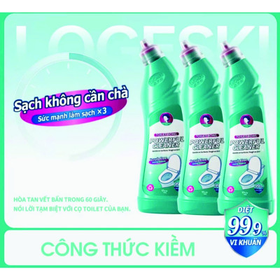 logeski tẩy bồn cầu 99% vi khuẩn và vết bẩn Khử mùi mạnh mẽ không cần chà