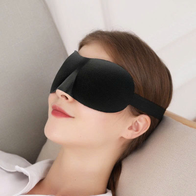 Bịt Che Mắt Ngủ 3D Kèm Bịt Tai Văn Phòng, Trên Xe Ô tô, Máy Bay, Thoáng Khí, Mềm Mại Cho Giấc Ngủ Ngon, Mặt Nạ Ngủ. Du Lịch Dã Ngoại Phượt Thiền MÀU ĐEN