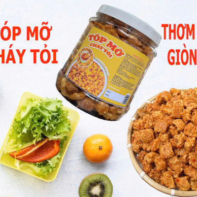 [Combo 2 Hũ] Tóp mỡ cháy tỏi ớt giòn tan hiệu SK FOOD - mỗi hũ 100g