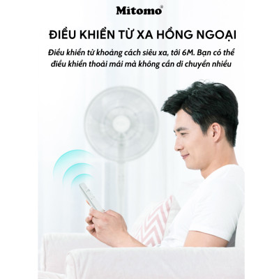 Quạt lửng Mitomo FCE - 50AE MAX, có điều khiễn từ xa, hẹn giờ, đông cơ bạc đạn hoạt động siêu êm -hàng chính hãng