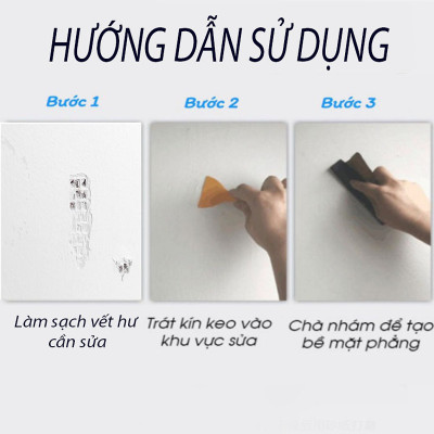 Keo vá trám vết nứt tường đa năng thông minh chống bong tróc trong nhà, ngoài trời 