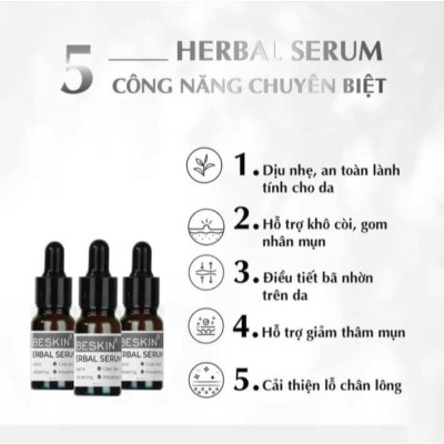 COMBO 2 Lọ Serum Mụn BESKIN 5ml, Làm Mờ Vết Thâm Mụn, Da Khoẻ Căng Bóng, Se Khít Lỗ Chân Lông