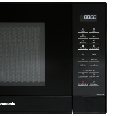 Lò vi sóng điện tử Panasonic NN-ST65JBYUE -Dung tích lớn 32L, Công suất 1000W, 20 thực đơn tự động, Bảng điều khiển điện tử tiếng Việt, Inverter tiết kiệm điện năng -Hàng chính hãng - Bảo Hành Chính Hãng 12 tháng