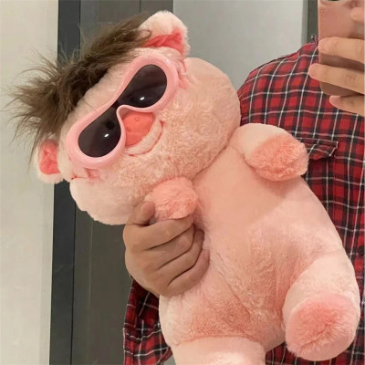 Thú nhồi bông heo tóc xù đáng yêu - Size 25cm - Quà tặng gấu bông hồng có tóc tạo kiểu mềm mịn.