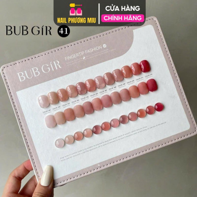 Set Sơn Gel Màu Nude BUBGIR 12 Màu Số 41 Tông Nâu thạch trà sữa Nude, Hồng Nude đậm , Đỏ Nude Chai 15ml Làm Nail Siêu Bóng Đặc Mướt, Tặng Bảng Màu