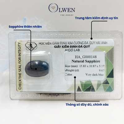 Viên đá Sapphire thiên nhiên HA-G000148