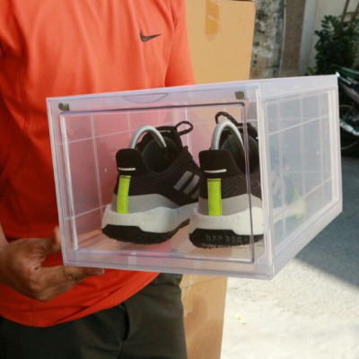 Combo 5 Hộp Đựng GIày Cửa Mở Nam CHâm Hộp Nhựa Cứng, Tháo Lắp Dễ Dàng - Hộp Màu Trắng