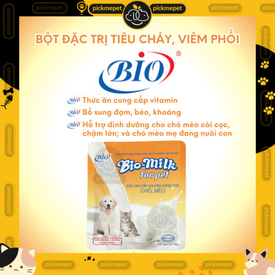 Sữa bột Bio milk for pet |BIO-milk |Biomilk - Sữa dinh dưỡng cho chó mèo 100g