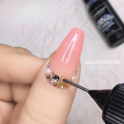 Gel Đính Đá Nail Stuck Drill Glue Gắn 8ml/hũ Đậm Đặc Nhanh Khô, chai Sơn Gel Keo Gắn Đá Móng trong suốt Siêu Chắc Độ Dính Cao - Nail Phương Miu
