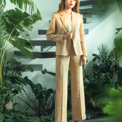 Áo Khoác Blazer Linen Mộc Lan TOP169 thời trang thiết kế Hity