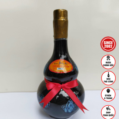 Đặc Sản Bình Định - Rượu Bàu Đá Thành Tâm Hồ Lô (Màu đen) 350ml - OCOP 3 Sao