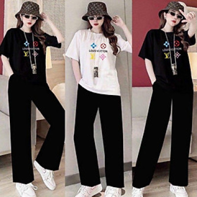 Sét bộ đồ nữ quần dài ống suông rộng đi chơi duyên dáng sang trọng bigsize mẫu mới đẹp, bộ đồ cao cấp bao chất