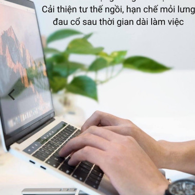 Kệ Wiwu Laptop Stand Dành Cho Laptop S400 Điều Chỉnh Độ Cao Với 10 Nấc Làm Giá Đỡ Laptop, Máy Tính Bảng, Đọc Sách - Hàng Chính Hãng