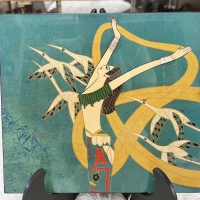 Tranh Cách Điệu Cô Gái Sơn Mài Cao Cấp Thanh Bình Lê