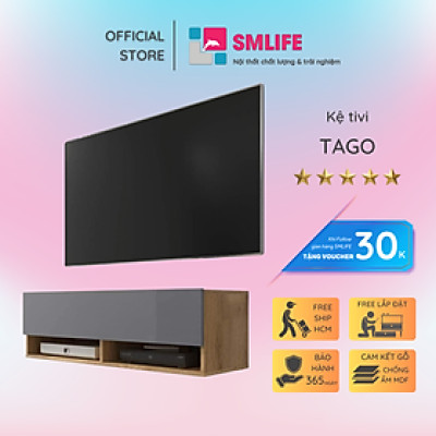 Kệ tivi gia đình gắn tường nhỏ gọn SMLIFE Tago