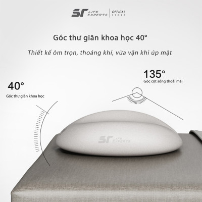 Gối Nằm Úp Mặt Thư Giãn Cao Su Non, Công Thái Học, Gối Kê Đầu Chuyên Dụng Cho Spa, Massage - Sairui