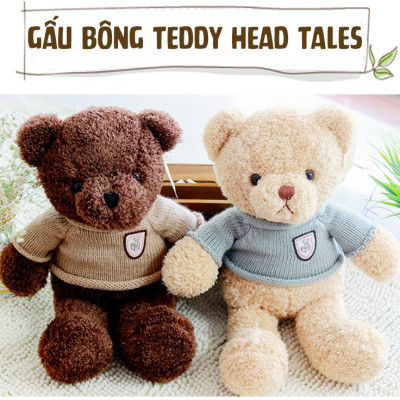 Gấu bông Teddy Head Tales cao cấp - Đồ chơi thú nhồi bông Teddy Head Tales, Chất liệu Bông gòn PP 3D tinh khiết mềm mịn, đàn hồi đa chiều, bền đẹp, an toàn cho người sử dụng