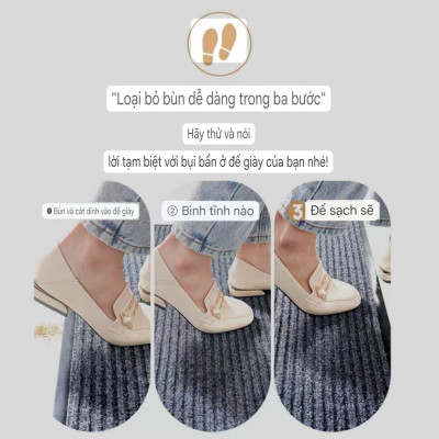 Thảm chùi chân đế chống trượt dạng sọc Stripmate Màu đỏ đun & Đen Xám Nhiều Size