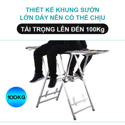 Giàn phơi để sàn - Giá phơi đồ có kệ phơi giày, vớ - NKT815B