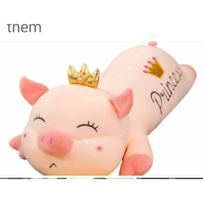 Thú nhồi bông heo đội vương miện princess khủng lồ - Size từ 75cm đến 1m1 - Quà tặng gấu bông heo nữ hoàng êm mịn.