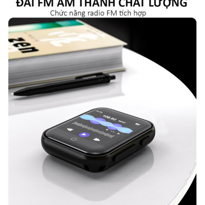 Máy Nghe Nhạc Smart Watch MP3 Màn Hình Cảm Ứng Bluetooth Ruizu M8 Bộ Nhớ Trong 8GB Cao Cấp AZONE - Hàng Chính Hãng