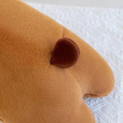 Thú nhồi bông capybara đứng đội quả cam đáng yêu - Size từ 70cm đến 1m1 - Quà tặng gấu bông chuột lang dáng dài êm mịn.