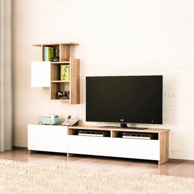 Kệ tivi gỗ công nghiệp dáng thấp cho phòng ngủ SMLIFE Tobio