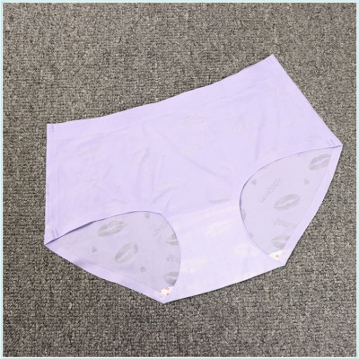 Combo 5 quần lót thun lạnh in hình môi, vải thông thoáng co dãn