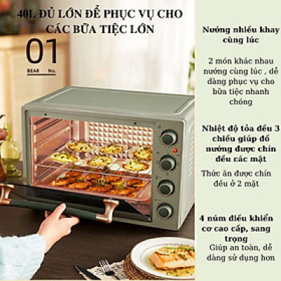 Lò nướng Bear DKX-B40R2, dung tích 40 lít Hàng chính hãng