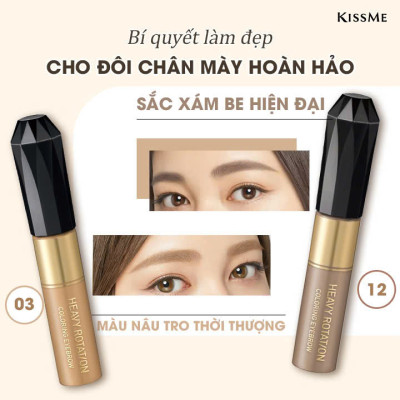 Mascara Chải Đổi Màu Lông Mày EX Kissme Heavy Rotation Chống Trôi Siêu Bền Màu Nâu Nhạt EX Kissme Heavy Rotation 8 G