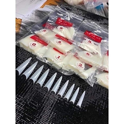 Túi Móng Nối Típ Hàn Quốc 500 Chiếc Nhiều Form Chuẩn Đẹp Làm Nail, 10 Size Nhựa Siêu Dẻo, Màu Đục Trong Tự Nhiên Cho Nàng Nữ